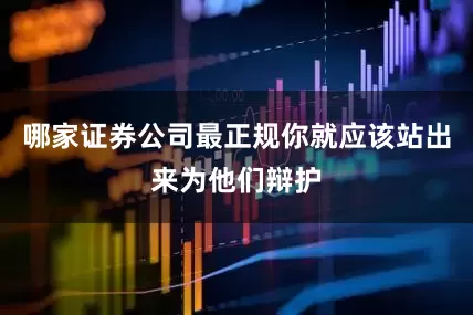 哪家证券公司最正规你就应该站出来为他们辩护
